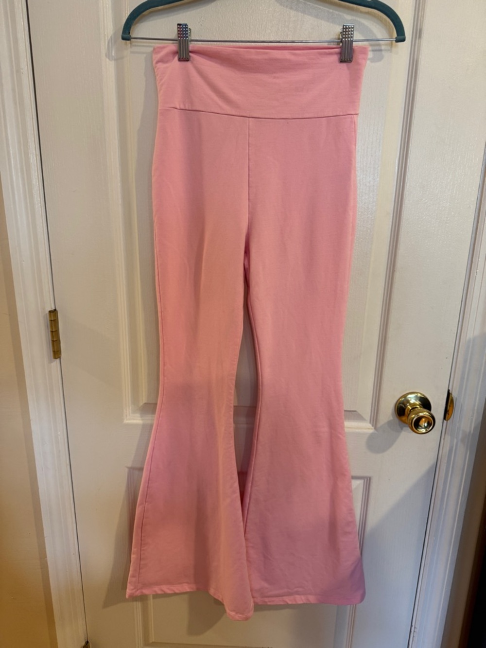 Edikted High Waist Pink Flare Pants size small